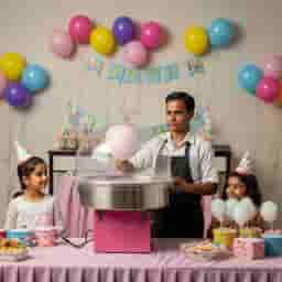 Cotton Candy Stall For Kids Birthday Party