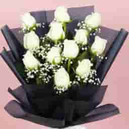 Pure Love White Roses Flower Gift