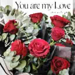 Red Rose Bouquet with Love Balloon