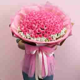 Pure Love Pink Roses Flower Gift
