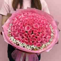 Pure Love Pink Roses Flower Gift