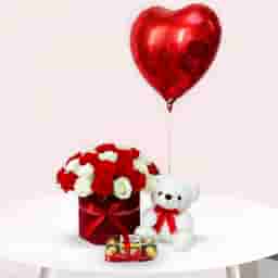 Fresh Valentine Day Flower Bouquet for Her