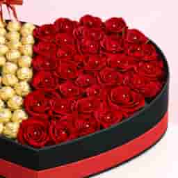 Red Roses & Ferrero Rocher Gift