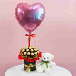 Ferrero Rocher Chocolate Bouquet with Teddy