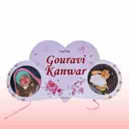 Heart Theme Cutout Name Board