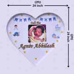 Heart Shape Baby Name Reveal Board