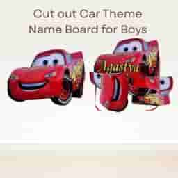Car Theme Name Board for Boys