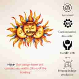 Sun Shape Name Board for Newborn