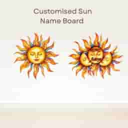 Sun Shape Name Board for Newborn