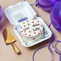 Little Red Hearts Bento Cake