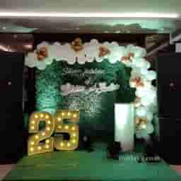 Green Backdrop Stage Decor