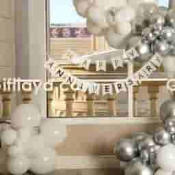 Elegant Silver and White Decoration