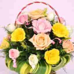 Majestic Roses Basket Arrangements