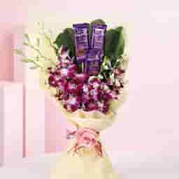 Majestic Orchid with Silky Dairy Milk