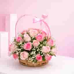 Oreo Treat with Pink Bloom Basket