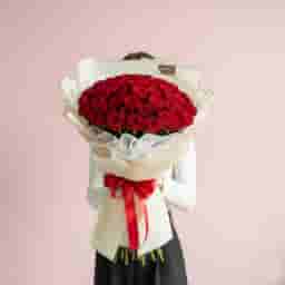 50 Pc Red Roses Bouquet