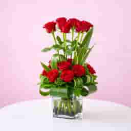 Aesthetic Red Rose Vase
