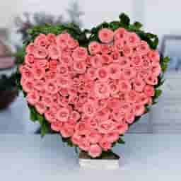 Heart of Pink Roses