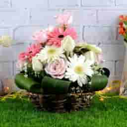Lovely Roses Basket Arrangements
