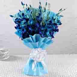 Fresh Blue Orchids Bouquet