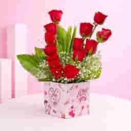 Rose Box with Ferrero Rocher