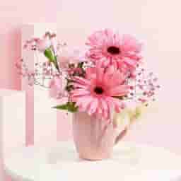 Opulent Blooms in a Ceramic Mug