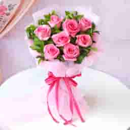Pink Rose Bouquet in Ahmedabad