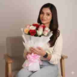Mixed rose bouquet delivery in Noida