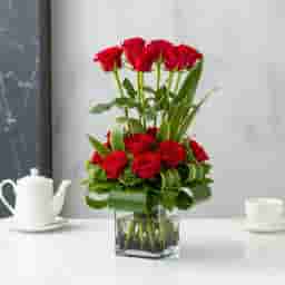 Aesthetic Red Rose Vase