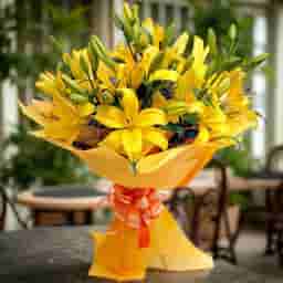 Yellow Lilies Flower Bunches