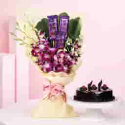 Majestic Orchid with Silky Dairy Milk
