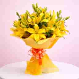 Yellow Lilies Flower Bunches