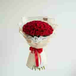 50 Red Rose Bouquet with Rose Flowers