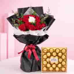 Crimson Rose with Rich Ferrero Rocher