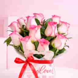 Artistic Pink Rose Bouquet Combo