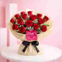 Blushing Red Rose Bundle