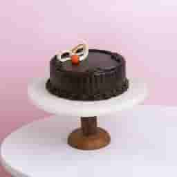 Mixed Flowers with Truffle Cake