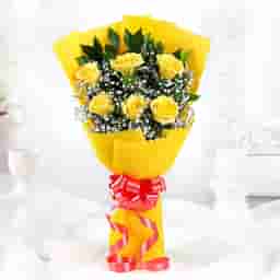 Yellow Rose Bouquet Delivery in Gurgaon