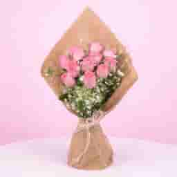 Aesthetic Pink Rose Bouquet