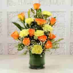 Pastel Blooms in a Vase