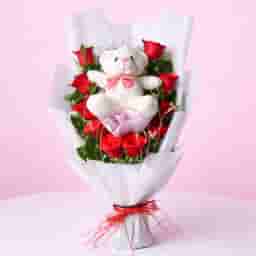 Roses and Teddy Combo