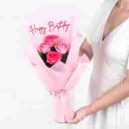 Red and pink mix rose bouquet delivery in Vadodara