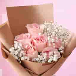 Pink Floral Bouquet & Sweet Forest Combo