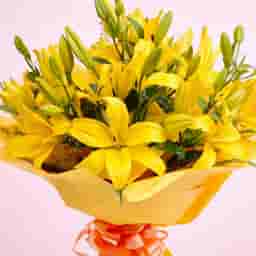Yellow Lilies Flower Bunches