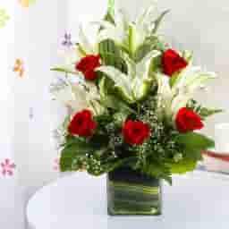 Red Rose and Lily