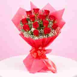 12 Red Rose Bunch