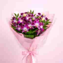 Elegant Purple Orchids Bouquet