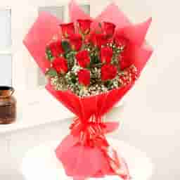 12 Red Rose Bunch