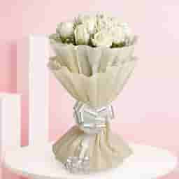 Snow White Rose Bouquet