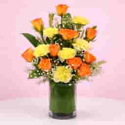 Pastel Blooms in a Vase